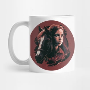 Woman and horse animal Mug